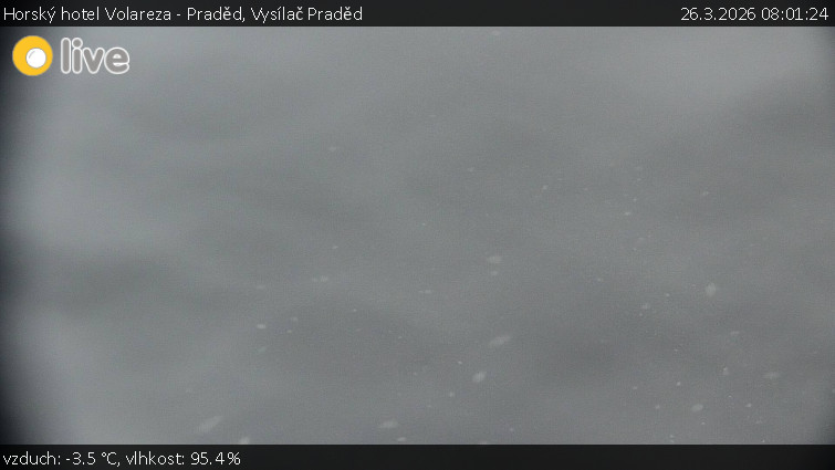 Horský hotel Volareza - Praděd - Vysílač Praděd - 26.3.2026 v 08:01