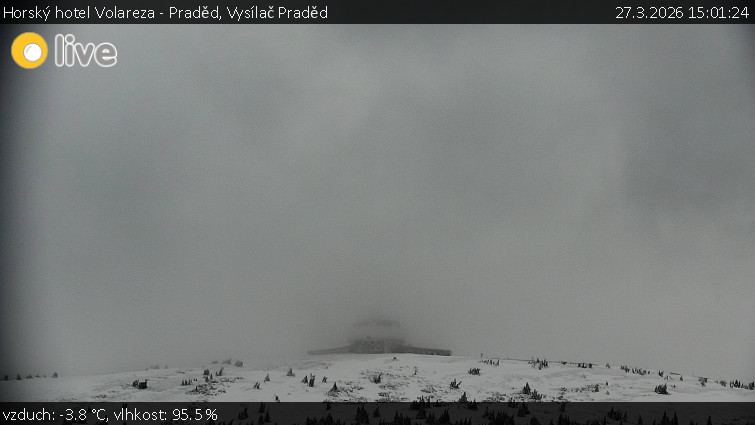 Horský hotel Volareza - Praděd - Vysílač Praděd - 27.3.2026 v 15:01