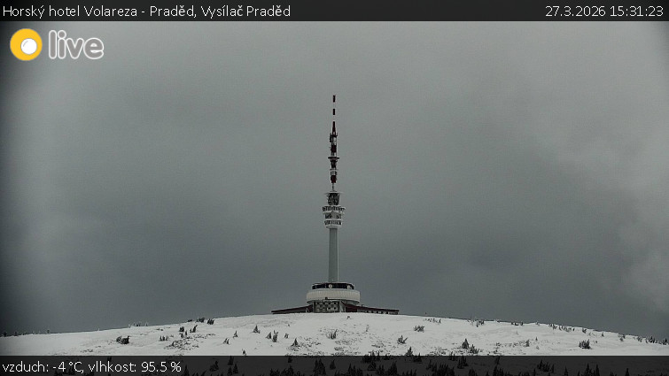 Horský hotel Volareza - Praděd - Vysílač Praděd - 27.3.2026 v 15:31
