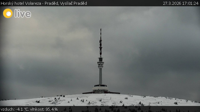 Horský hotel Volareza - Praděd - Vysílač Praděd - 27.3.2026 v 17:01
