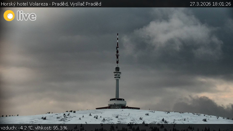 Horský hotel Volareza - Praděd - Vysílač Praděd - 27.3.2026 v 18:01