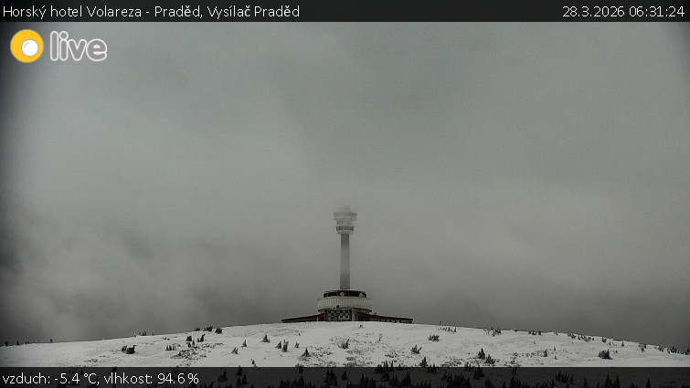 Horský hotel Volareza - Praděd - Vysílač Praděd - 28.3.2026 v 06:31