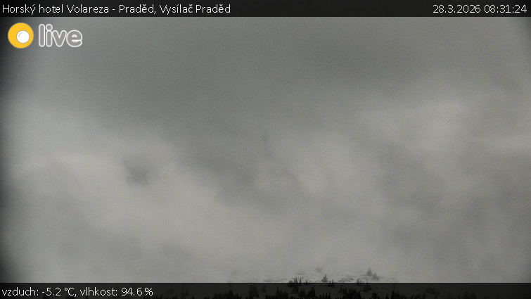 Horský hotel Volareza - Praděd - Vysílač Praděd - 28.3.2026 v 08:31