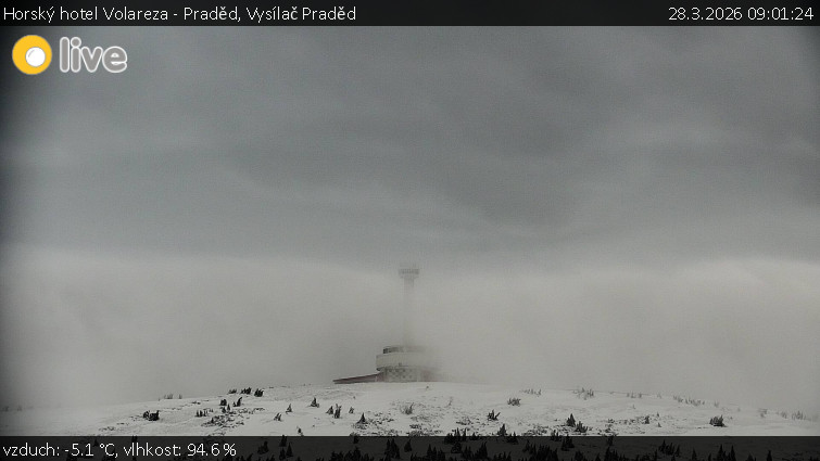 Horský hotel Volareza - Praděd - Vysílač Praděd - 28.3.2026 v 09:01