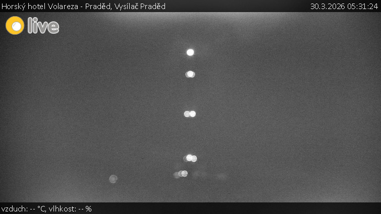 Horský hotel Volareza - Praděd - Vysílač Praděd - 30.3.2026 v 05:31