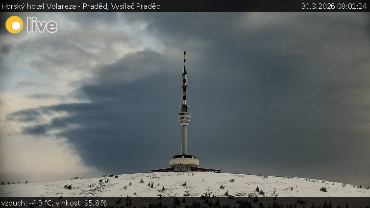 Horský hotel Volareza - Praděd - Vysílač Praděd - 30.3.2026 v 08:01