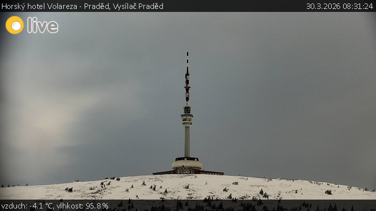 Horský hotel Volareza - Praděd - Vysílač Praděd - 30.3.2026 v 08:31