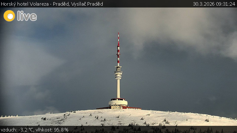 Horský hotel Volareza - Praděd - Vysílač Praděd - 30.3.2026 v 09:31