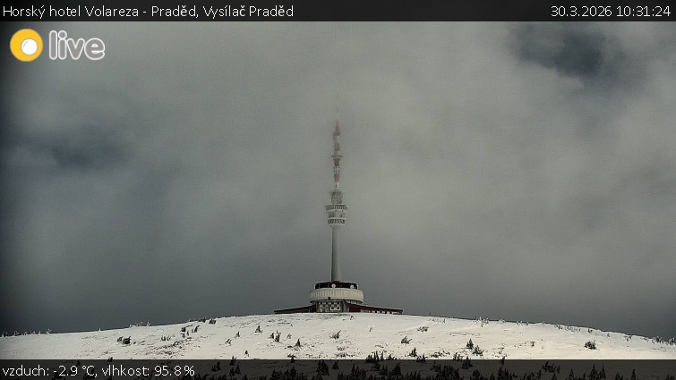 Horský hotel Volareza - Praděd - Vysílač Praděd - 30.3.2026 v 10:31