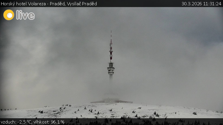 Horský hotel Volareza - Praděd - Vysílač Praděd - 30.3.2026 v 11:31