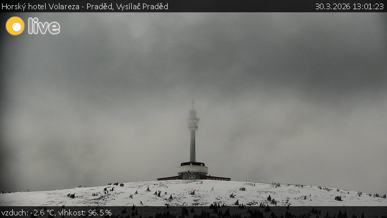 Horský hotel Volareza - Praděd - Vysílač Praděd - 30.3.2026 v 13:01
