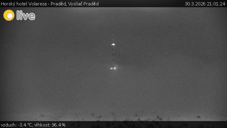 Horský hotel Volareza - Praděd - Vysílač Praděd - 30.3.2026 v 21:01
