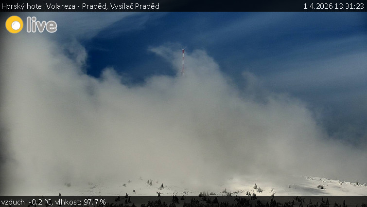 Horský hotel Volareza - Praděd - Vysílač Praděd - 1.4.2026 v 13:31