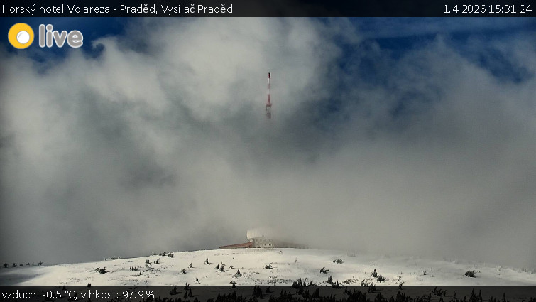 Horský hotel Volareza - Praděd - Vysílač Praděd - 1.4.2026 v 15:31