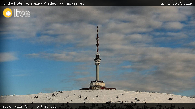 Horský hotel Volareza - Praděd - Vysílač Praděd - 2.4.2026 v 08:31