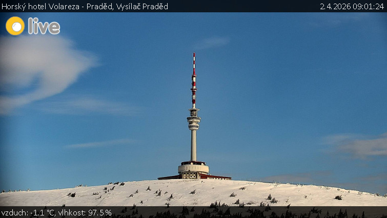 Horský hotel Volareza - Praděd - Vysílač Praděd - 2.4.2026 v 09:01