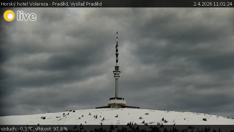 Horský hotel Volareza - Praděd - Vysílač Praděd - 2.4.2026 v 11:01