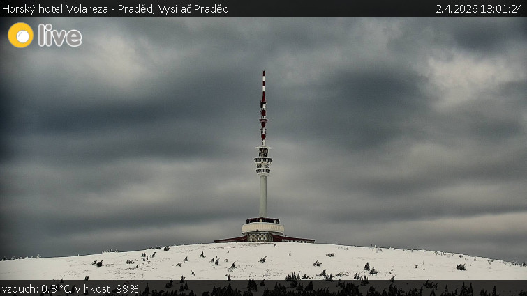 Horský hotel Volareza - Praděd - Vysílač Praděd - 2.4.2026 v 13:01