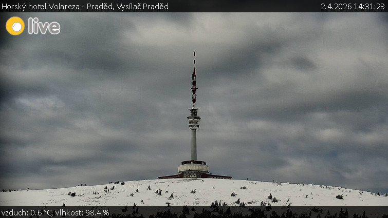 Horský hotel Volareza - Praděd - Vysílač Praděd - 2.4.2026 v 14:31