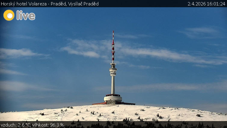 Horský hotel Volareza - Praděd - Vysílač Praděd - 2.4.2026 v 16:01