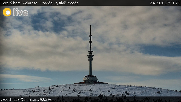 Horský hotel Volareza - Praděd - Vysílač Praděd - 2.4.2026 v 17:31
