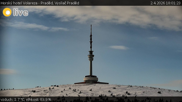 Horský hotel Volareza - Praděd - Vysílač Praděd - 2.4.2026 v 18:01