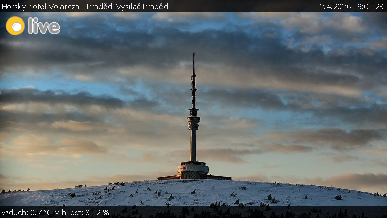Horský hotel Volareza - Praděd - Vysílač Praděd - 2.4.2026 v 19:01
