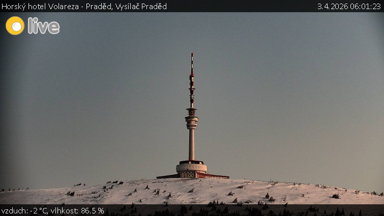 Horský hotel Volareza - Praděd - Vysílač Praděd - 3.4.2026 v 06:01