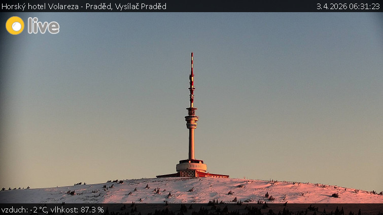 Horský hotel Volareza - Praděd - Vysílač Praděd - 3.4.2026 v 06:31