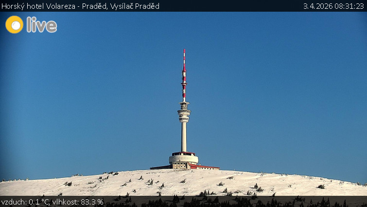 Horský hotel Volareza - Praděd - Vysílač Praděd - 3.4.2026 v 08:31