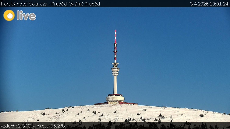 Horský hotel Volareza - Praděd - Vysílač Praděd - 3.4.2026 v 10:01