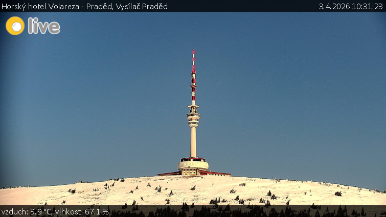 Horský hotel Volareza - Praděd - Vysílač Praděd - 3.4.2026 v 10:31