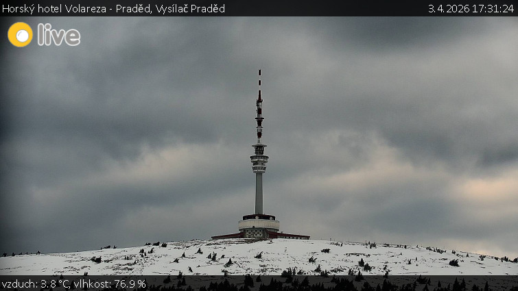 Horský hotel Volareza - Praděd - Vysílač Praděd - 3.4.2026 v 17:31