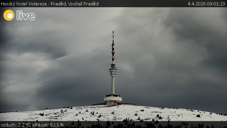 Horský hotel Volareza - Praděd - Vysílač Praděd - 4.4.2026 v 09:01