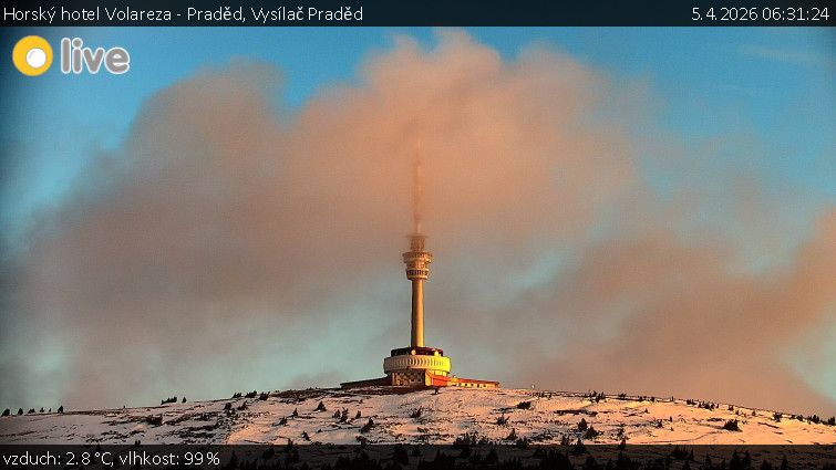 Horský hotel Volareza - Praděd - Vysílač Praděd - 5.4.2026 v 06:31