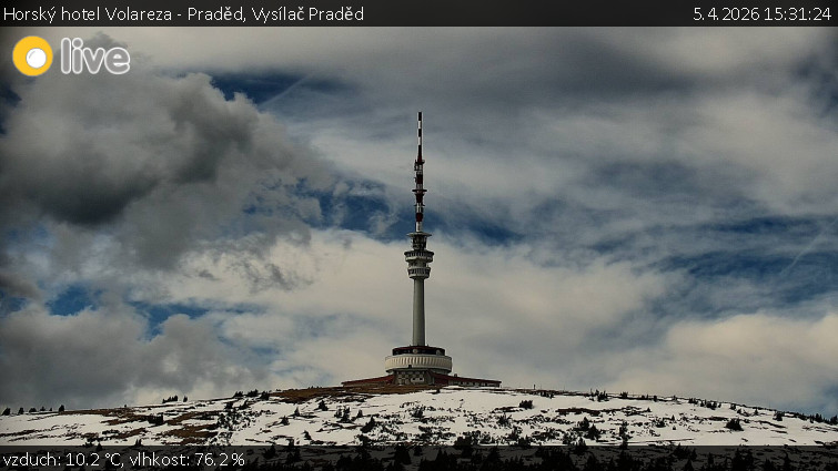 Horský hotel Volareza - Praděd - Vysílač Praděd - 5.4.2026 v 15:31