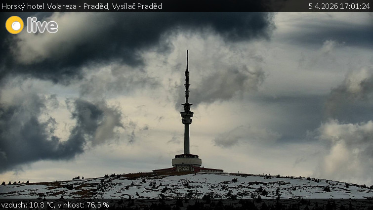 Horský hotel Volareza - Praděd - Vysílač Praděd - 5.4.2026 v 17:01