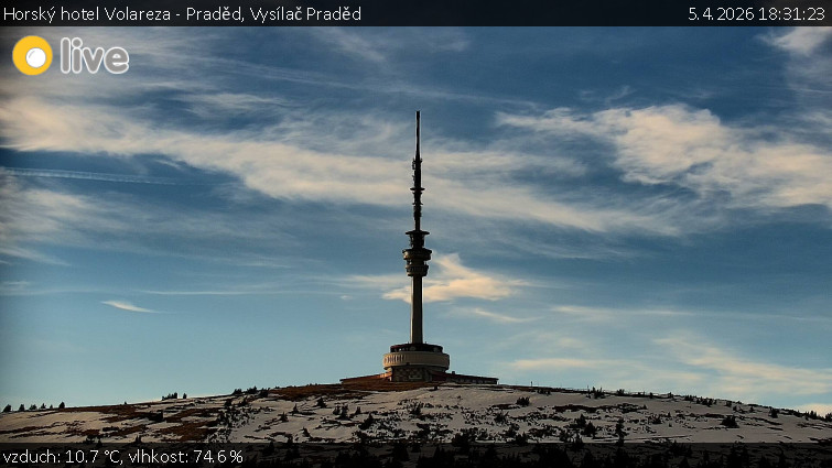 Horský hotel Volareza - Praděd - Vysílač Praděd - 5.4.2026 v 18:31