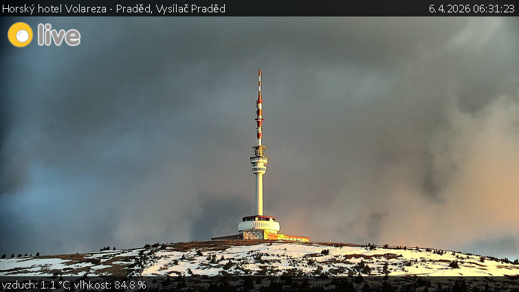 Horský hotel Volareza - Praděd - Vysílač Praděd - 6.4.2026 v 06:31