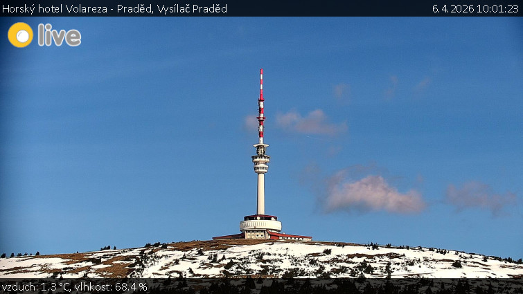 Horský hotel Volareza - Praděd - Vysílač Praděd - 6.4.2026 v 10:01
