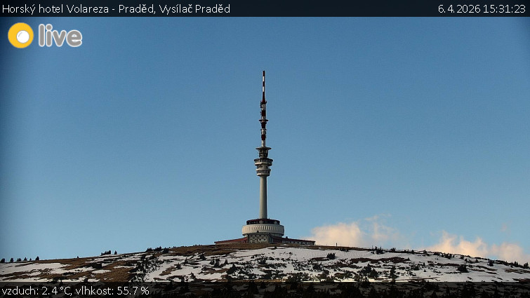 Horský hotel Volareza - Praděd - Vysílač Praděd - 6.4.2026 v 15:31
