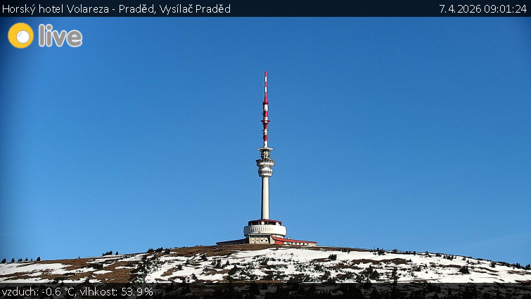 Horský hotel Volareza - Praděd - Vysílač Praděd - 7.4.2026 v 09:01