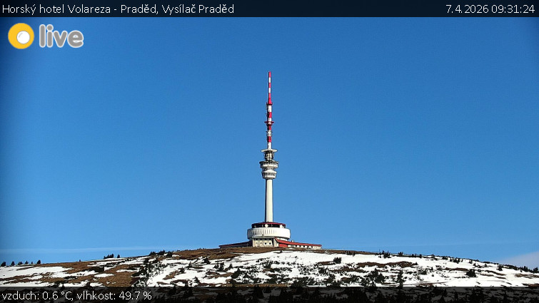 Horský hotel Volareza - Praděd - Vysílač Praděd - 7.4.2026 v 09:31
