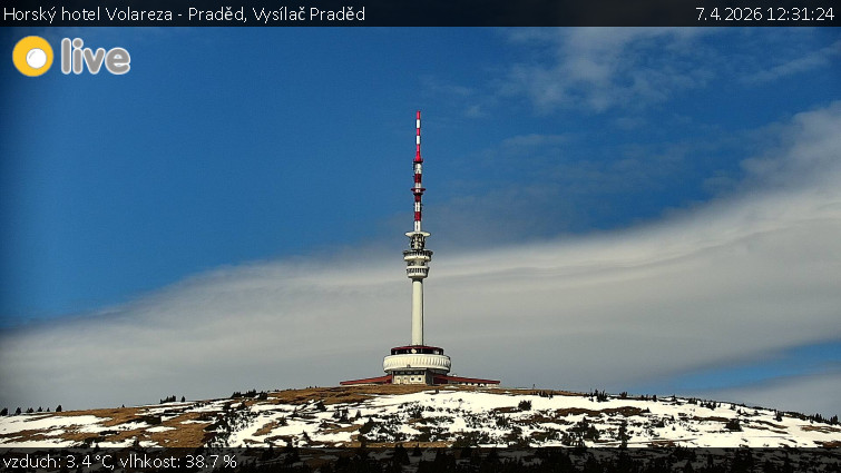 Horský hotel Volareza - Praděd - Vysílač Praděd - 7.4.2026 v 12:31