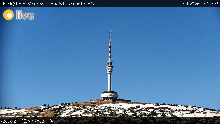 Horský hotel Volareza - Praděd - Vysílač Praděd - 7.4.2026 v 15:01