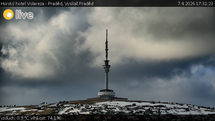 Horský hotel Volareza - Praděd - Vysílač Praděd - 7.4.2026 v 17:31