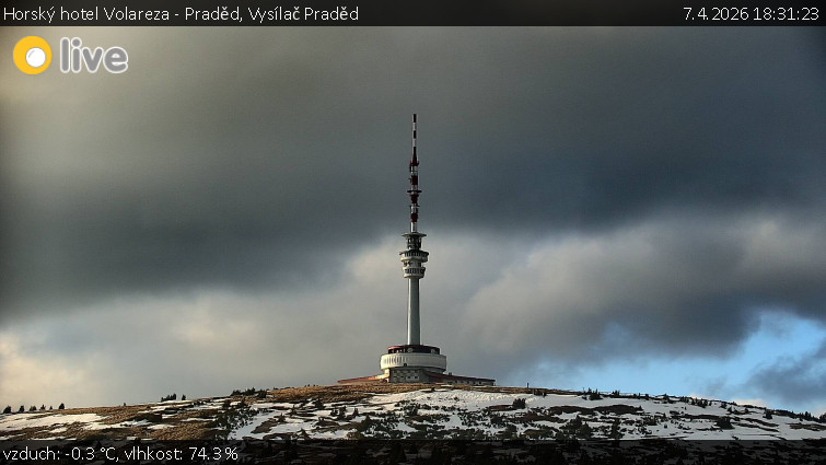 Horský hotel Volareza - Praděd - Vysílač Praděd - 7.4.2026 v 18:31