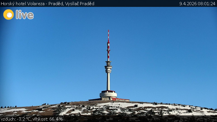Horský hotel Volareza - Praděd - Vysílač Praděd - 9.4.2026 v 08:01