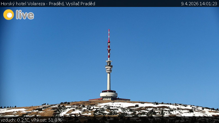 Horský hotel Volareza - Praděd - Vysílač Praděd - 9.4.2026 v 14:01