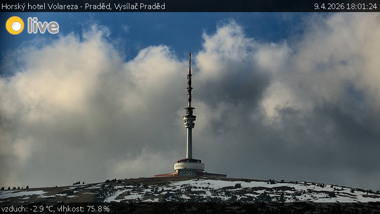 Horský hotel Volareza - Praděd - Vysílač Praděd - 9.4.2026 v 18:01